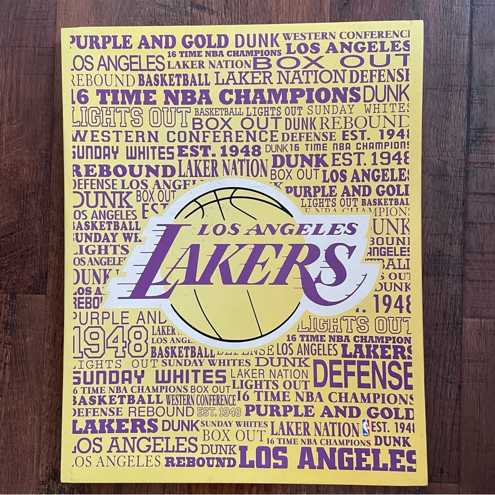 L.A. LAKERS print on canvas, authentic